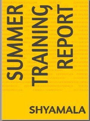 cover image of Summer Training Report